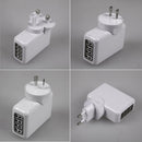 Portable 4 Port Travel Home Wall AC Power Charger Adapter US/EU/UK/AU Plug