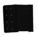 4pcs Lady Dual Row 4 Hooks Stretch Bra Strap Extenders Black Q8W9