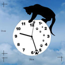 1X(Wall Stickers Wallstickers Cute Footprints Acrylic Clock Modern Home Dec
