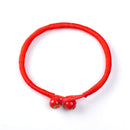 Lucky Red String Bracelets Men Women Hand Braided Ceramic Bead Bracelet Jewelry