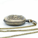 Large quartz pocket watch retro design bronze medal pocket watch