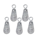 5 Pcs 0.03T 30kg 66.1Lbs Metal Lifting Crane Pulley Block V9U6