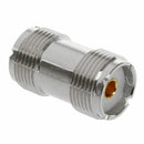 2 Pcs S0-239 UHF Double Female Coax Adapter Connector Plug