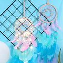 Handmade Dream Catcher Net with Feathers Beads Dreamcatcher Wind Chime Wall