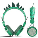 Cute Dinosaur Kids Wired Stereo Headphone Volume Limiting for Boys Children