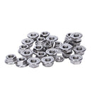 25 Pcs 304 Stainless Steel Serrated Flange Metric Hex Lock Nuts M6