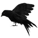Artificial crow garden flocked halloween decoration birds crow decoy raven FT