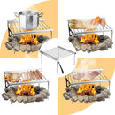 1Set Portable Camping Grill - a Lightweight Multi-Function Universal Barbec