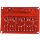 DC 12V 4-CH High Low Level Trigger Optocoupler Armored Relay Module 73 x 50