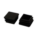 Chair Leg Plastic Blanking End Cap Square Tube Insert Black 20mmx20mm 50pcs D1E9