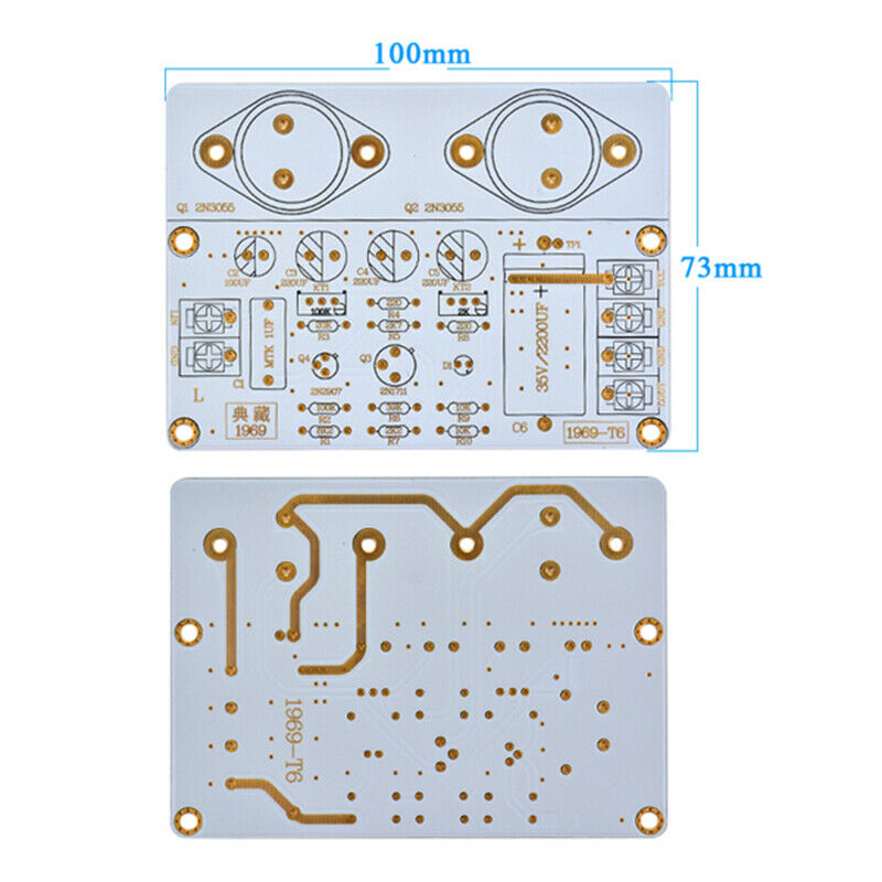 1Pcs 1969 Class a Power Amplifier Board 10-15W HiFi Audio Amplificador MOT/ X2A5