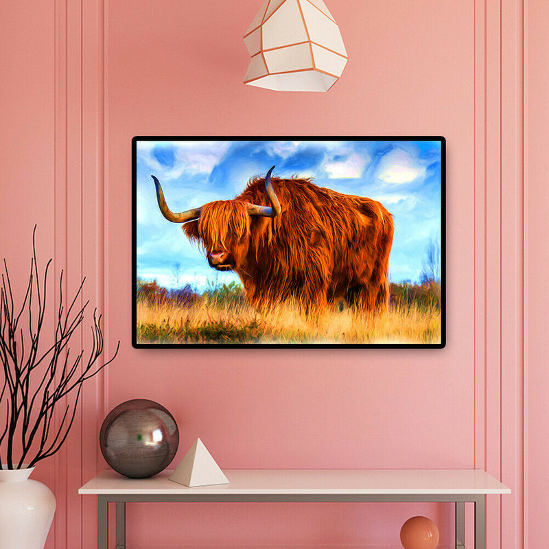 Kids Puzzles 1000 Pieces Yak Animal Picture Jigsaw Adults Educational Toys