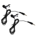 2pcs 3.5mm Jack Computer Clip on The Lapel