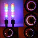 2X 5 LED Lamp Flash Tyre Wheel Valve Cap Light For Car Bike Bicycle MTB New