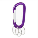 Purple Aluminum Carabiner Clip w 3 Split Key Ring Chain Z2U7