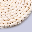 2 Pieces Of Corn Stalk Woven Placemat On The Table, Oval Table Mat, Natural