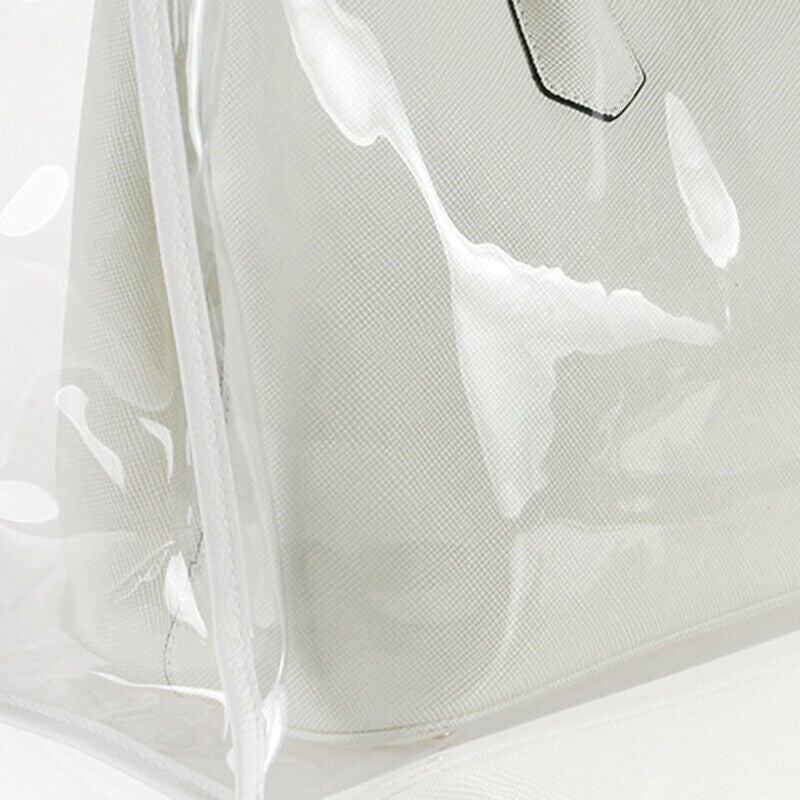 Transparent Dust Bag Clear Purse Organizer Dustproof Handbag Holder With Ma A4V8