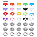 200Set Sewing Rompers Craft Buckle Snap Copper Solid Hollow Button 10 Colors