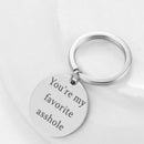 You're My Favorite asshole Keychain Men Key Ring Metal Keyrings