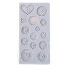 Silicone Button Shapes Cake Mould DIY Fondant Chocolate Cookie Ice Silicone M BX