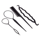 4pcs Hair Stick Styling Tools Set Pull Hair Pins Big Headwear Accessories A