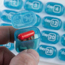 One Month Pill Organiser 31 Day Box Lid Medicine Tablet Blue Storage Dispen W0Z6