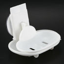 Double Soap Dish Strong Suction Soap Holder Cup Tray for Shower Bathroom