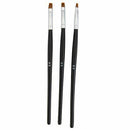 3pcs Black Nail Art Design Pen Brush Manicure Painting Drawing W4R5