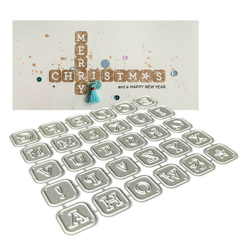 1 Set Alphabet Letters Metal Cutting Dies Stencil DIY Scrapbooking Paper Card #