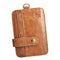 Vertical Leather ID Cards Holder Travel Money  Purse Case Snap Button