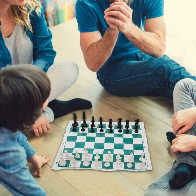 Outdoor Portable Chess Set 45x9cm Plastic for Kids Beginners Adults Camping