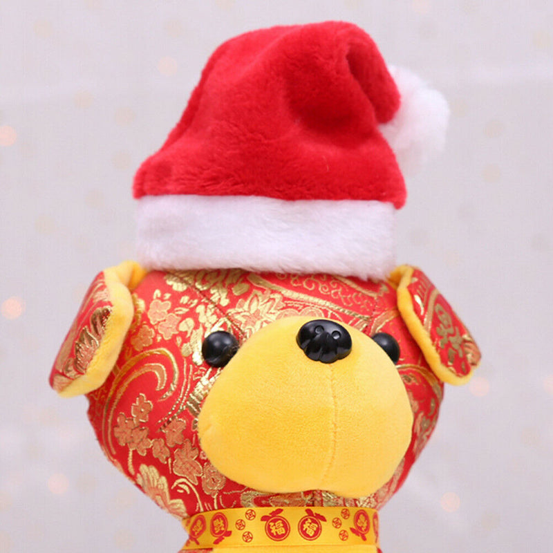 Christmas pet santa hat small puppy cat dog xmas holiday costume ornaments BX