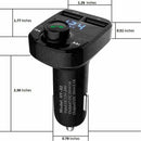 Handsfree Call Car Charger Wireless Bluetooth FM Transmitter Receiver Radio W7J6