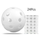24Pcs Air Flow Hollow Practice Ball Pack Plastic For Golf Tennis Hit Training
