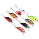 8Pcs 5 Cm 3.6G Swim Fish Fishing Lure Artificial Hard Crank bait Top water