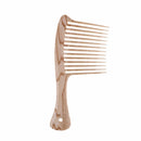 Plastic Wide Tooth Comb Natural Wood Massage Beauty Hair Care Salon HairdressJR