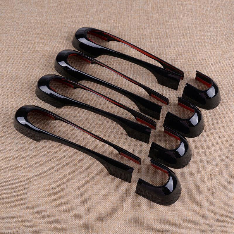 8x/set ABS Black Door Handle Cover Trim Fit For Jeep Renegade 2015-2018