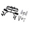1/10 RC Racing Drift Car Accessories - Double Tip Pipes with License Bracket