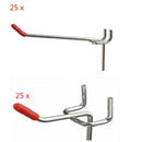 50 Pcs Peg Board Hooks Wall Shelf Tool Hangers Organizer Storage Display Ha