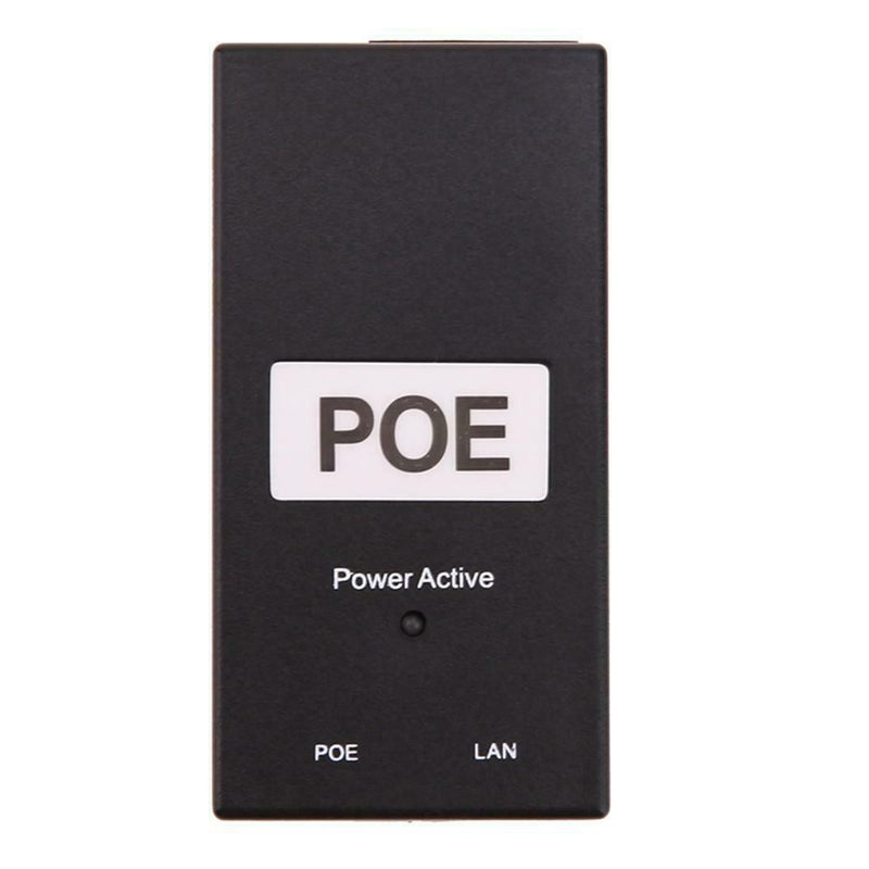 24V 0.5A 24W Desktop POE Power Injector Ethernet Adapter Surveillance CCTV