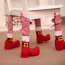 Christmas Cloth Chair Leg Cover Restaurant Bars Chairs Feet Protector Socks