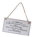 Because Someone We love is in Heaven Wedding Memorial Sign with Jute Twine