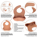 Adjustable Silicone Bib Baby Feeding Saliva Towel Burp Cloth Aprons (G) A