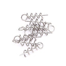100pcs Soft Bait Lure Spring Fixed Lock Pin Screw Hook Connect Fixed Latch Fish