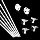 Caydo Lot 5pcs White Balloon Sticks Holders with Cups for Wedding Party Decor
