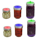 6 Waterless Airlock Fermenting Lids for Wide Mouth Mason Jar, Food-Grade Si V6Z4