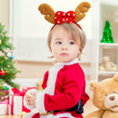 Cute Christmas Antler Headband Bow Hair Band Head Hoop Girl Party Costumes Prop