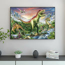 5D DIY Full Round Drill Diamond Painting Dinosaur World Cross Stitch Craft