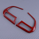 2pcs Car Inner Steering Wheel Button Cover Trim Red Frame Fit For Jeep Compass