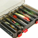 Fishing Double-side Bait Box PP 18.5x27.5x5cm 14 space Plastic Storage Box